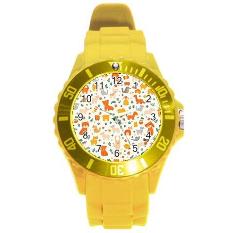 Pet Animal 04 Round Plastic Sport Watch (L) from ArtsNow.com Front