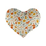 Pet Animal 04 Standard 16  Premium Heart Shape Cushions