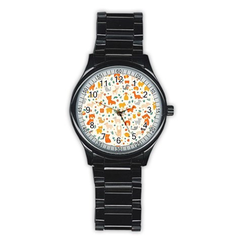 Pet Animal 04 Stainless Steel Round Watch from ArtsNow.com Front