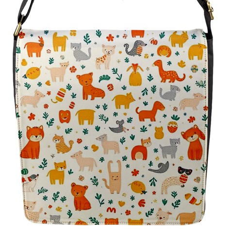 Pet Animal 04 Flap Closure Messenger Bag (S) from ArtsNow.com Front