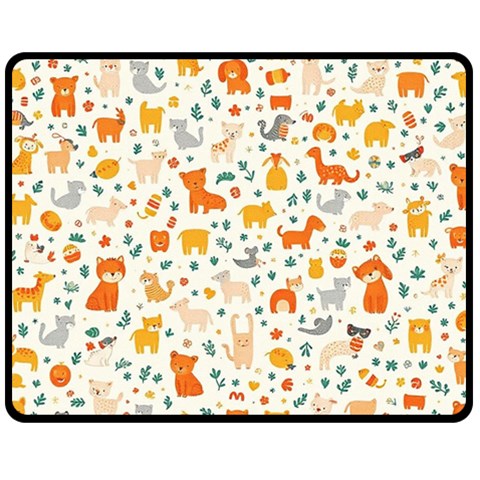 Pet Animal 04 Two Sides Fleece Blanket (Medium) from ArtsNow.com 58.8 x47.4  Blanket Front