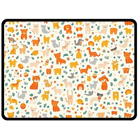 Pet Animal 04 Two Sides Fleece Blanket (Large) from ArtsNow.com 80 x60  Blanket Front