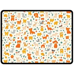 Pet Animal 04 Two Sides Fleece Blanket (Large) from ArtsNow.com 80 x60  Blanket Front