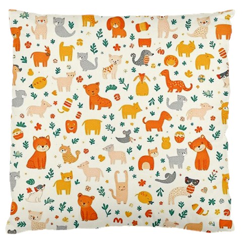 Pet Animal 04 Large Premium Plush Fleece Cushion Case (One Side) from ArtsNow.com Front