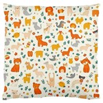 Pet Animal 04 Large Premium Plush Fleece Cushion Case (One Side)