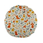 Pet Animal 04 Standard 15  Premium Flano Round Cushions