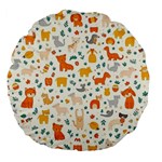 Pet Animal 04 Large 18  Premium Flano Round Cushions