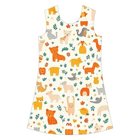 Pet Animal 04 Kids  Short Sleeve Velvet Dress from ArtsNow.com Front