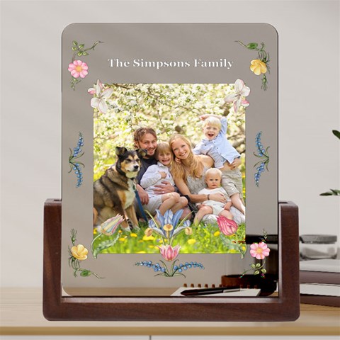 Personalized Photo Couple Family Name Any Text Acrylic UV Print 6  Tabletop Frame (U Front