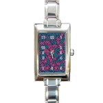 Summer Pineapples Rectangle Italian Charm Watch