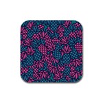 Summer Pineapples Rubber Square Coaster (4 pack)