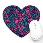 Summer Pineapples Heart Mousepad