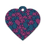 Summer Pineapples Dog Tag Heart (One Side)