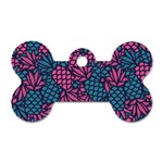 Summer Pineapples Dog Tag Bone (Two Sides)