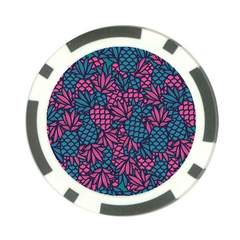 Summer Pineapples Poker Chip Card Guard from ArtsNow.com Front