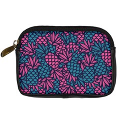 Summer Pineapples Digital Camera Leather Case from ArtsNow.com Front