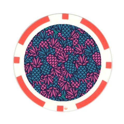 Summer Pineapples Poker Chip Card Guard (10 pack) from ArtsNow.com Front