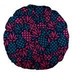 Summer Pineapples Large 18  Premium Round Cushions