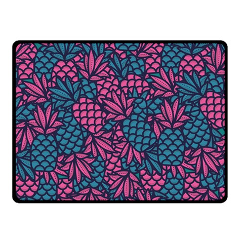 Summer Pineapples Two Sides Fleece Blanket (Small) from ArtsNow.com 45 x34  Blanket Front