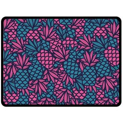 Summer Pineapples Two Sides Fleece Blanket (Large) from ArtsNow.com 80 x60  Blanket Back