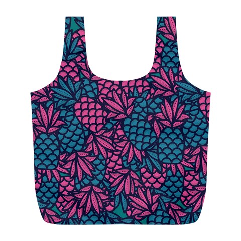 Summer Pineapples Full Print Recycle Bag (L) from ArtsNow.com Front