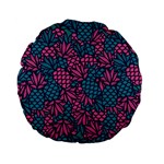 Summer Pineapples Standard 15  Premium Flano Round Cushions