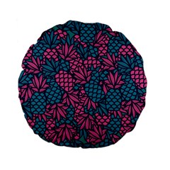 Summer Pineapples Standard 15  Premium Flano Round Cushions from ArtsNow.com Back