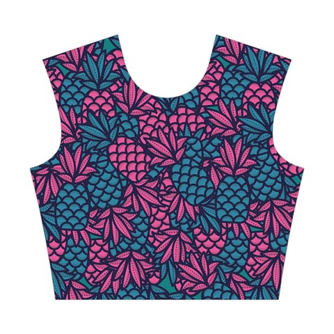 Summer Pineapples Cotton Crop Top from ArtsNow.com Front