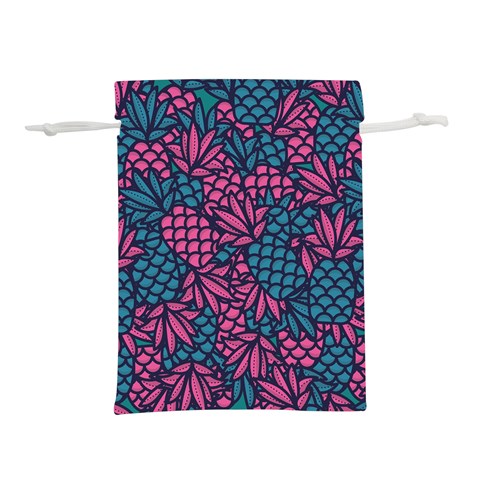 Summer Pineapples Lightweight Drawstring Pouch (L) from ArtsNow.com Back