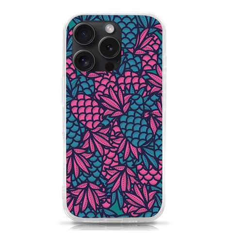 Summer Pineapples iPhone 15 Pro TPU UV Print Case from ArtsNow.com Front