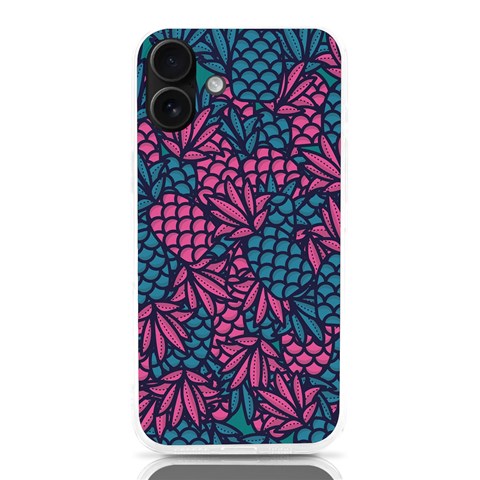 Summer Pineapples iPhone 16 Plus TPU UV Print Case from ArtsNow.com Front