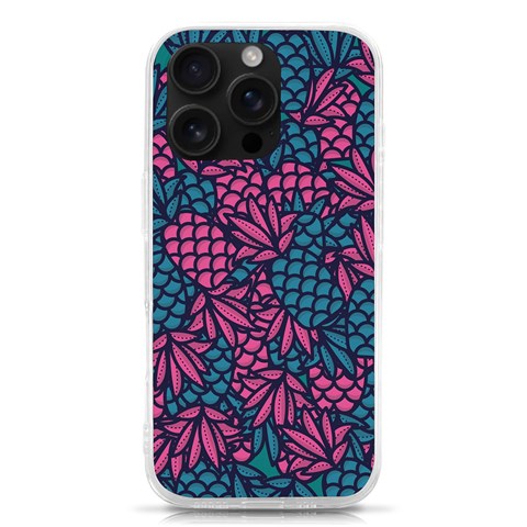 Summer Pineapples iPhone 16 Pro TPU UV Print Case from ArtsNow.com Front