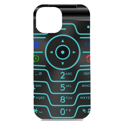 Retro Mobile Device Output Device iPhone 15 Plus Black UV Print PC Hardshell Case from ArtsNow.com Front