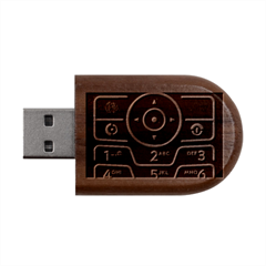 Retro Mobile Device Output Device Wood Oval USB Flash Drive from ArtsNow.com USB