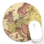 Retro Old Vintage Map Of Europe Round Mousepad