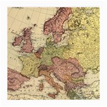 Retro Old Vintage Map Of Europe Medium Glasses Cloth