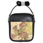 Retro Old Vintage Map Of Europe Girls Sling Bag