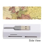 Retro Old Vintage Map Of Europe Memory Card Reader (Stick)