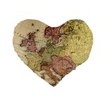 Retro Old Vintage Map Of Europe Standard 16  Premium Heart Shape Cushions