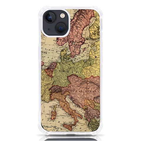 Retro Old Vintage Map Of Europe iPhone 13 TPU UV Print Case from ArtsNow.com Front