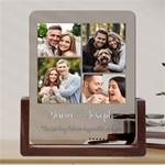 Personalized 4 Photo Name Any Text Couple Valentine Day Acrylic UV Print 6  Tabletop Frame (U-Shape)