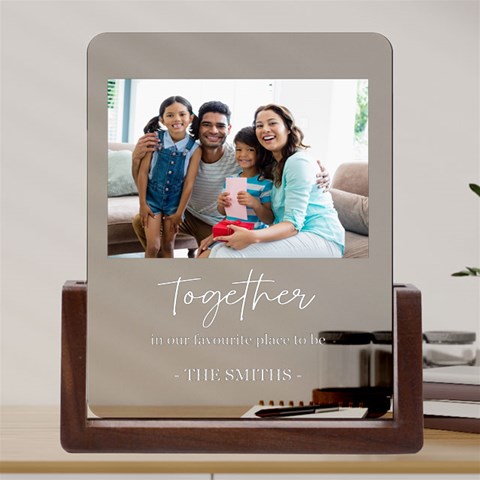 Personalized Photo Couple Family Name Any Text Acrylic UV Print 6  Tabletop Frame (U Front