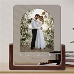 Personalized Photo Couple Wedding Valentine Day Name Any Text Acrylic UV Print 6  Tabletop Frame (U-Shape)