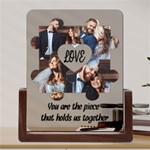 Personalized Photo Couple Wedding Valentine Day Name Any Text Acrylic UV Print 6  Tabletop Frame (U-Shape)