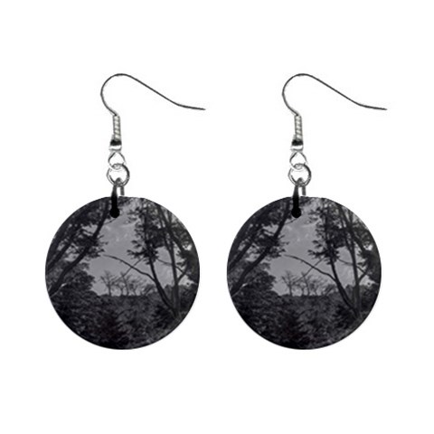 Patagonia Forest, Nahuel Huapi National Park, Rio Negro, Argentina Mini Button Earrings from ArtsNow.com Front