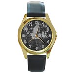 Patagonia Forest, Nahuel Huapi National Park, Rio Negro, Argentina Round Gold Metal Watch