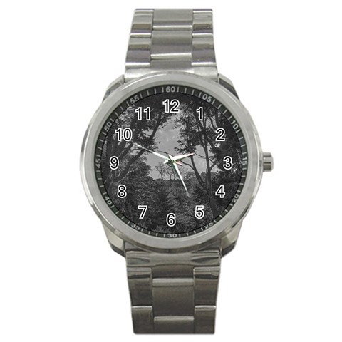 Patagonia Forest, Nahuel Huapi National Park, Rio Negro, Argentina Sport Metal Watch from ArtsNow.com Front