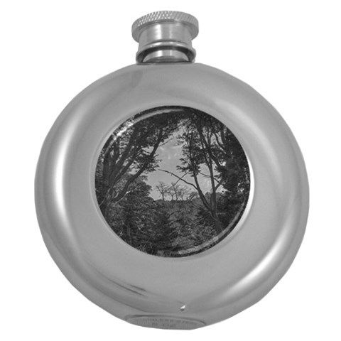 Patagonia Forest, Nahuel Huapi National Park, Rio Negro, Argentina Round Hip Flask (5 oz) from ArtsNow.com Front