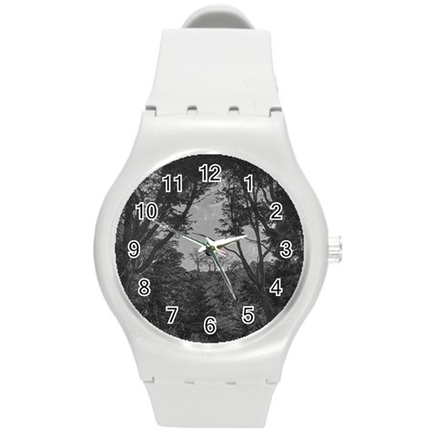 Patagonia Forest, Nahuel Huapi National Park, Rio Negro, Argentina Round Plastic Sport Watch (M) from ArtsNow.com Front