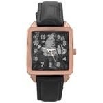 Patagonia Forest, Nahuel Huapi National Park, Rio Negro, Argentina Rose Gold Leather Watch 